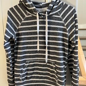 Bajee collection stripe hoodie becool navy and white size